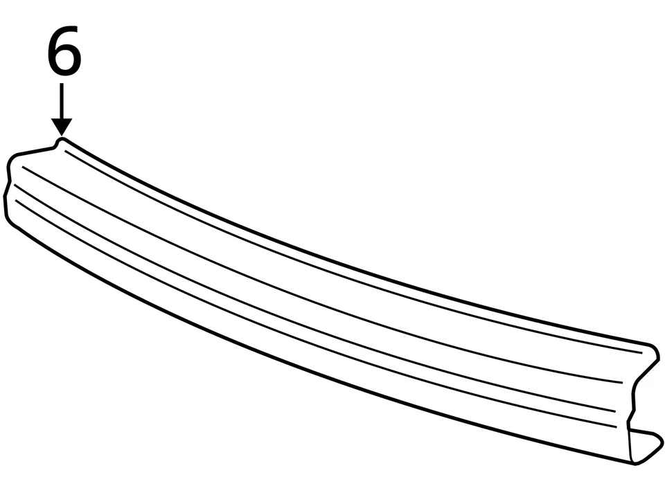 2005-2011 Ford Crown Victoria Front Bumper Reinforcement 997917 - Imagem 3 de 3