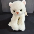 1996 TY Beanie Baby Buddy Crystal the White Cat 12" w/ Green Eyes RARE Vintage
