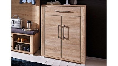 Schuhschrank Go Schrank Kommode Schuhkommode in Eiche Sonoma Dekor 2-türig