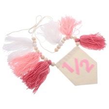 6 Months Birthday Decorations High Chair Banner Bunting for Girls