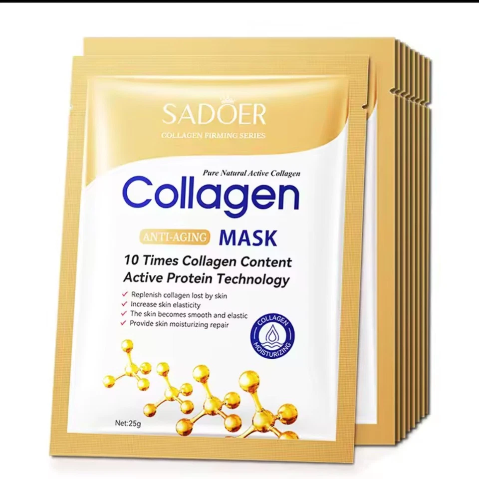 5x Collagen Face Mask Anti Wrinkle Deep Hydrating Overnight Facial Mask Sadoer - Image 4 of 4