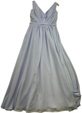 JJs House Women' Chiffon Pleated Maxi Bridesmaid Dress Sleeveless Periwinkle
