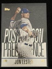 Topps 2018 Update Series Postseason Preeminence Jon Lester PO-28 Cubs MLB Card
