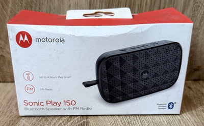 Motorola Sonic Play Stereo Bluetooth Lautsprecher mit UKW Radio & Micro SD Slot