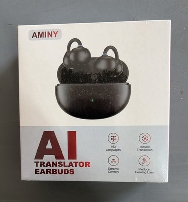 Aminy AI Instant Two-Way Translator Earbuds 163 Languages & Accents U9 Real Time