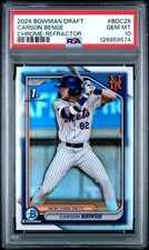 2024 BOWMAN DRAFT CHROME-REFRACTOR #BDC28 CARSON BENGE PSA 10