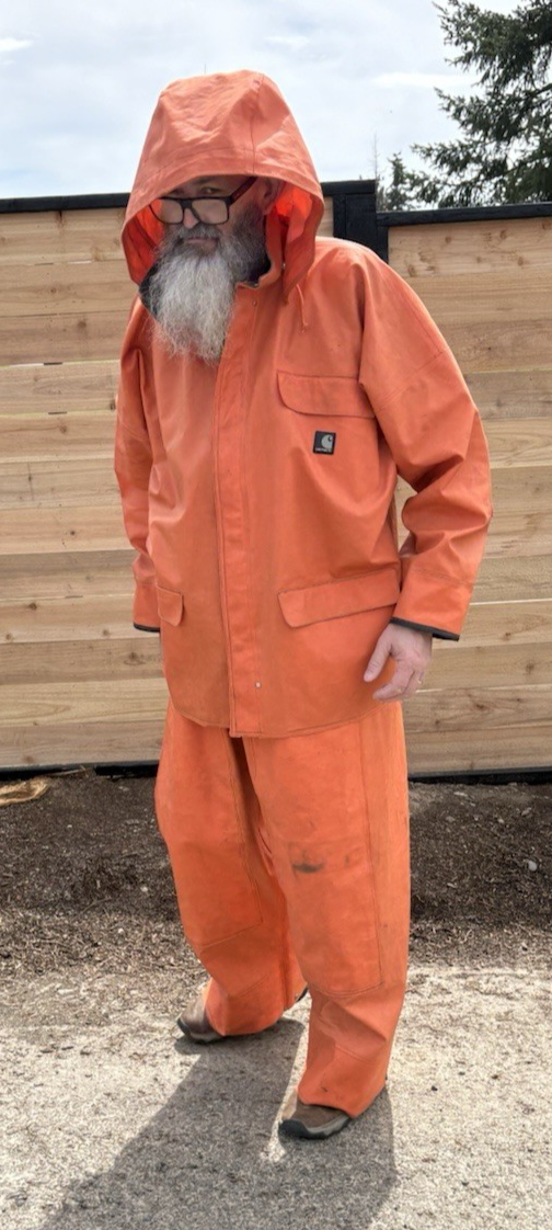 Carhartt Waterproof Surrey Orange Rain Hooded Jacket & Bibs Men's