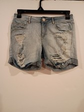 Boom Boom Jeans Short Shorts Womens 5 Cutoff Distressed Cuffed 5in