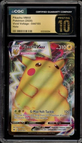 Pokemon Pikachu VMAX Vivid Voltage Full Art #044 CGC 10 Pristine
