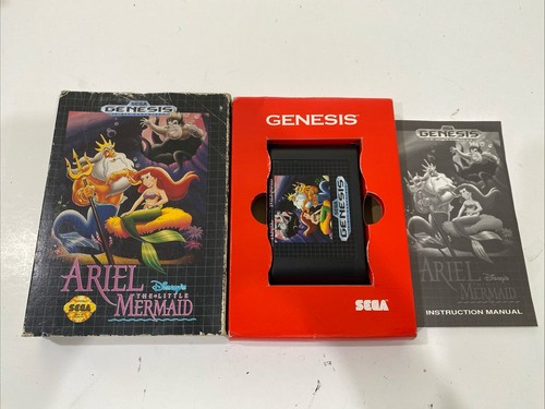 Disney’s Ariel The Little Mermaid (Sega Genesis 1992 in Cardboard Box