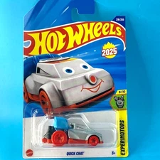 HOT WHEELS 2025 QUICK CHAT SILVER 216/250 JBC13 EXPERIMOTORS NEW MODEL B. ZHAO