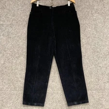 Fletcher Jones Womens Pants Size 14 Blue Corduroy Straight Regular Mid Rise