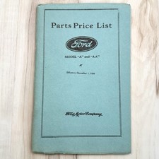 Original Ford Motor Company Model A Aa Parts Price List December 1 1929 Book