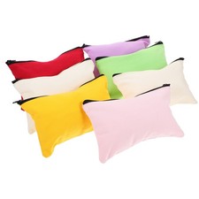 6 Pcs Canvas Bag with Zip Zipper Tool Storage Bags Jewelry Tools
