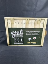 12 Number Wooden Shut The Box Dice Game Board Set Family Pub Bar Dice Board Game