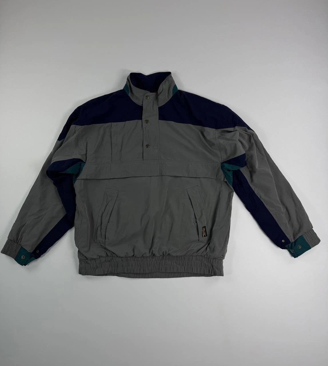 Vintage Tourney Gore-Tex Pullover Jacket Grey Blue Mens Large Outdoor Anorak