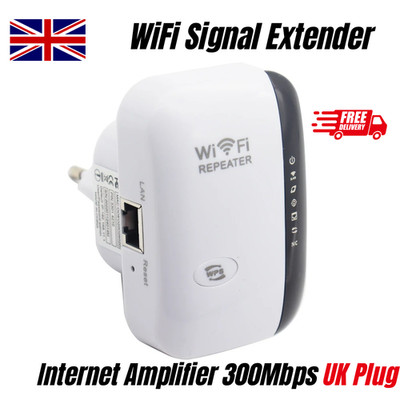 WiFi Signal Extender Range Repeater Booster Internet Verstärker 300 Mbps UK Stecker