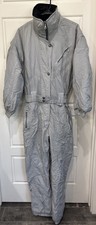 1980s Womens Ski Suit One Piece Snowsuit Inside Edge Snow Bib Vtg Retro Medium