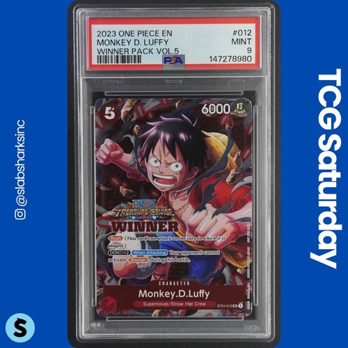 2023 ONE PIECE WINNER PACK VOL.5 PROMO #ST01-012 MONKEY D. LUFFY PSA 9