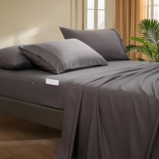 Deep Pocket Queen Fitted Sheet - Fits Mattresses Up to 21" Thick - 4 Piece Be...