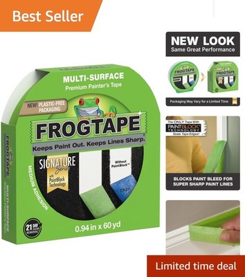 Versatile Green Painter's Tape, 1 in x 60 yd Roll - Quick Stick & UV-Resistant