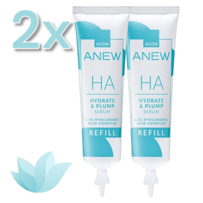 2x Avon Anew Hydrate & Plump Concentrate 30ml Refill | 3,5% Hyaluronsäure