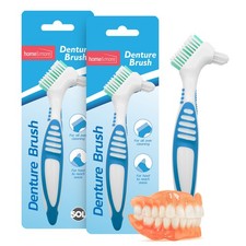 2pk Denture Brush Cleaner Toothbrush Double Sided Cleaning Brushes False Teeth