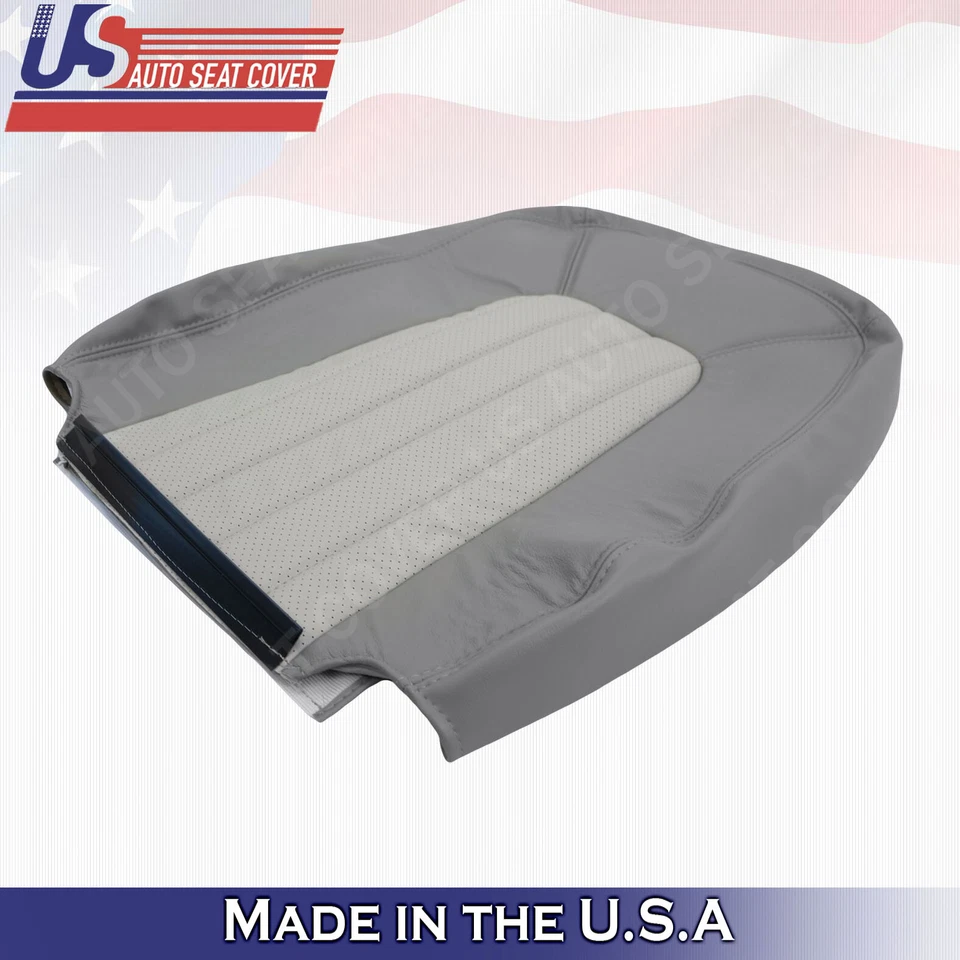 Серый перфорированный кожаный чехол для водителя Mercury Mountaineer 2002–2005 годов выпуска сверху снизу - Изображение 3 из 4