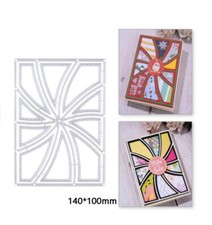Rectangle Grid Frame Metal Cutting Dies Background Scrapbook Photo Album Craft