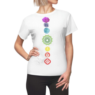 MULTIDIMENSIONAL SACRED UNION DIVINE MASC & FEM CHAKRA Women's AOP Cut & Sew Tee
