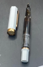 TWSBI Twisby Eco Fountain Pen White Ro #355b94 Lightweight From Japan, USED