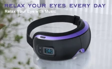 Smart Eye Massager with Heat Rechargeable Eyes Mask with Music Relax Help Sleep