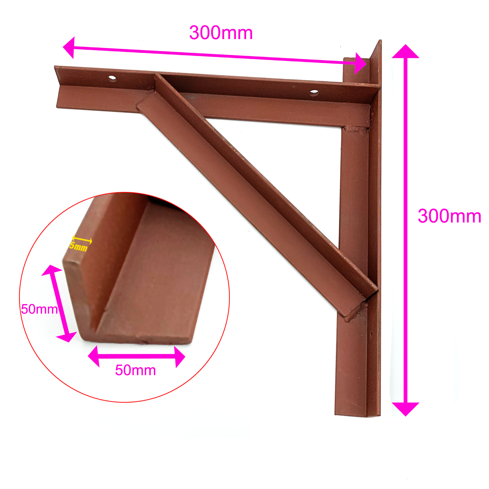 2x Heavy Duty Steel Chimney Gallow Brackets Support Angle Fixing