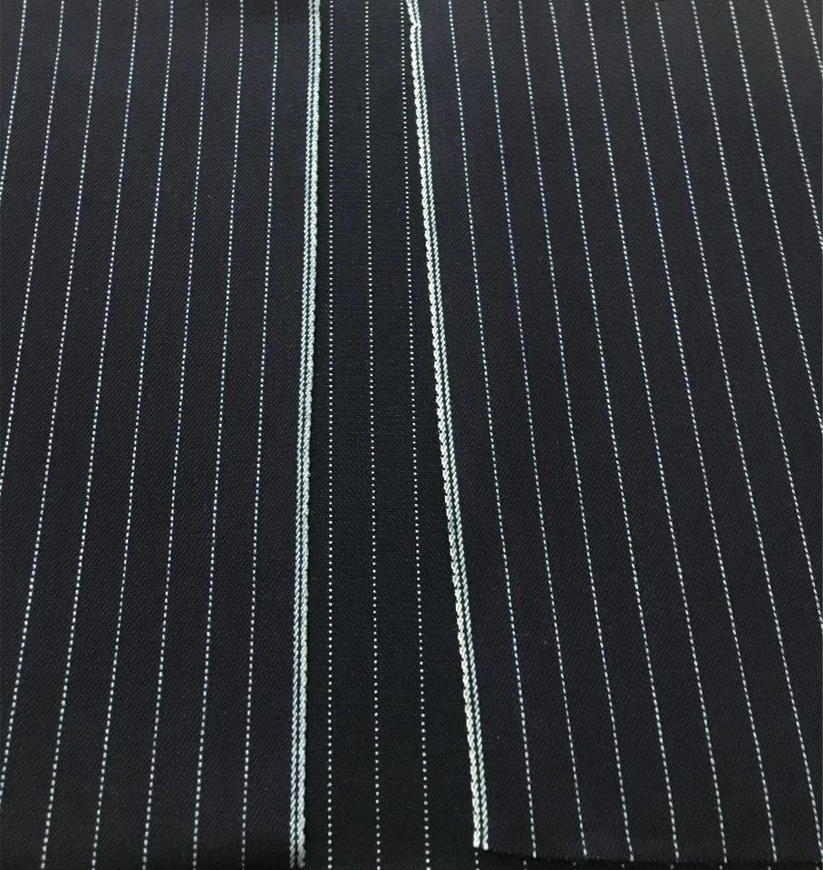 Chaqueta vaquera Wabash 13,9 oz camisas ribete a rayas tela de mezclilla por yarda Foto 3 de 4