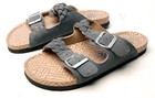 MUK LUCS GRAY SUEDE SANDALS 2 STRAP LINED SANDALS WOMENS 9 NEW — photo 2