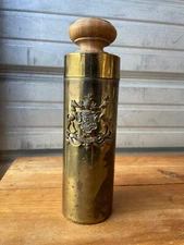 Vintage Tommi Parzinger Brass Walnut Hollywood Regency Italian Cocktail Shaker