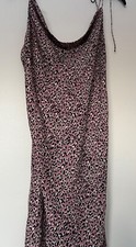 $499 Kiki De Montparnasse Women's Leopard Simple Slip Dress Georgette Size 0