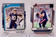 Drake Maye 2024 Panini Clearly Donruss No.3 #51/99-No.53 Rookie (Lot of 2) Card