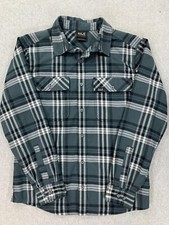 Jack Wolfskin Long Sleeve Plaid Button Down Shirt Men's Small Blue/Gray