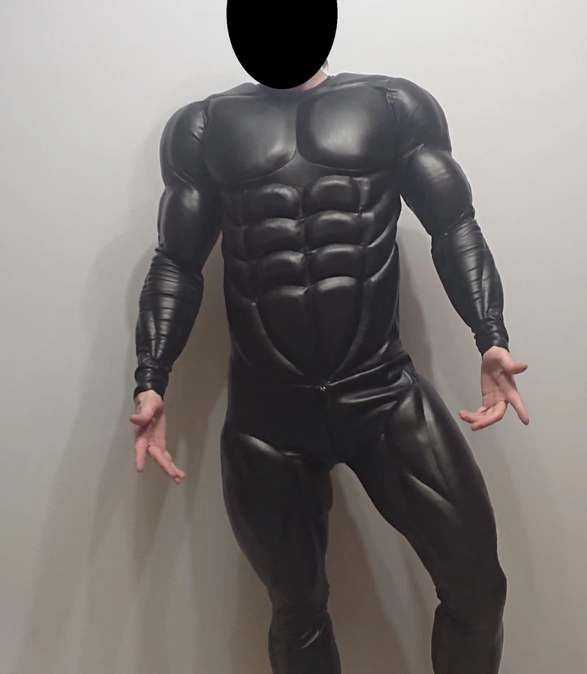 Traje muscular inclinado para cosplay Batman, Rhino, Spiderman, Superman, Xman, Skeletor Foto 3 de 4