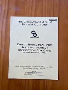 Chesapeake & Ohio Railway Co. Dir. Route Plan Handling Indirect Conn. Box Cars