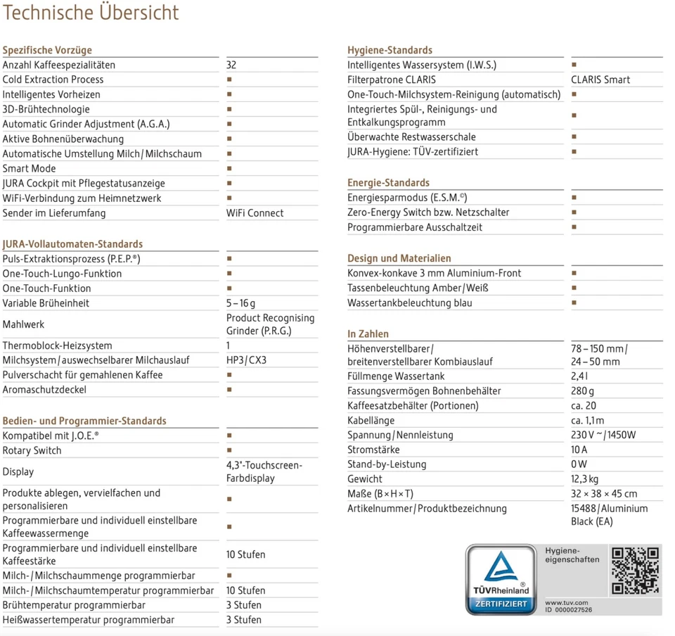 Jura Z10 Aluminium White Cold-Brew One Touch Vorführer, OVP  💫 25 Monate Gewähr - Bild 3 von 4
