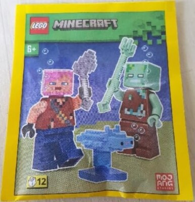 LEGO Minecraft: Adventurer with Drowned and Axolotl Combo Pack - 6