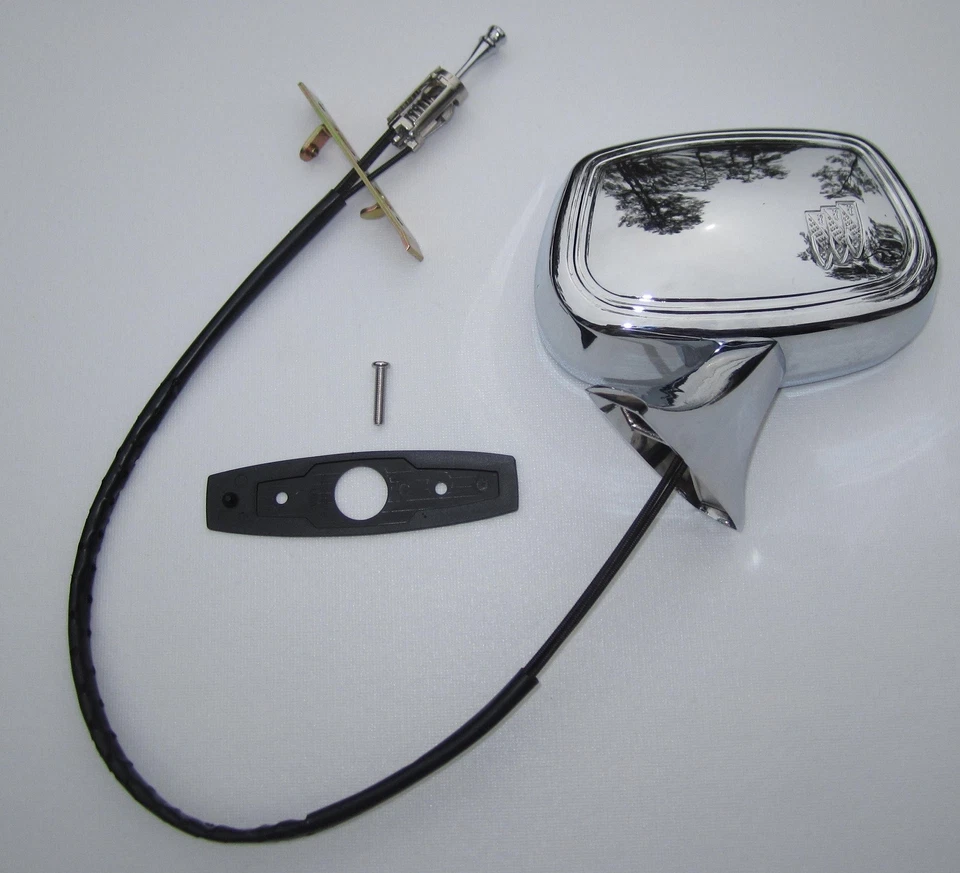 Kit de espejo retrovisor Buick Skylark GS LH OS 1970. OEM #981640. Tri-Shield remoto Foto 3 de 3