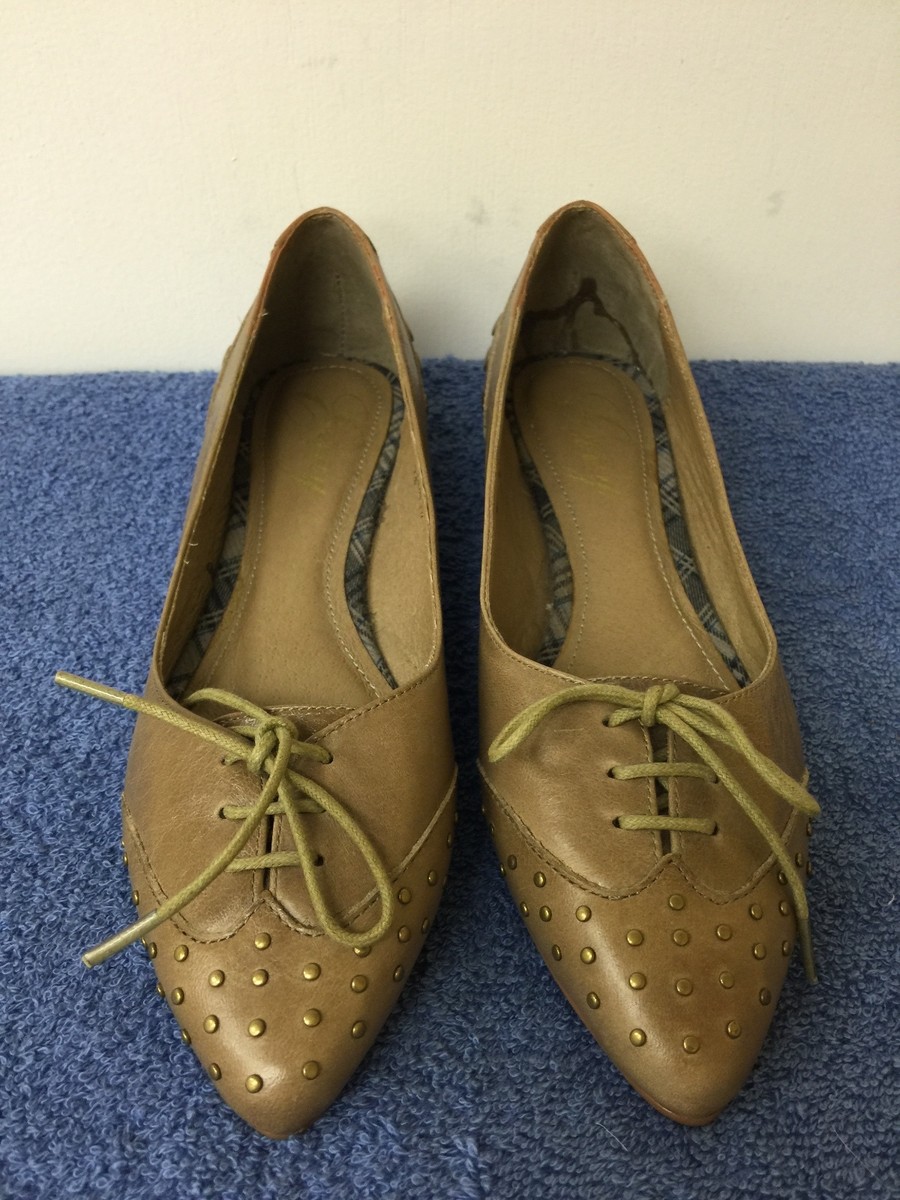 Envy Spotty Dotty Flats Women pointy Shoes Bronze Size