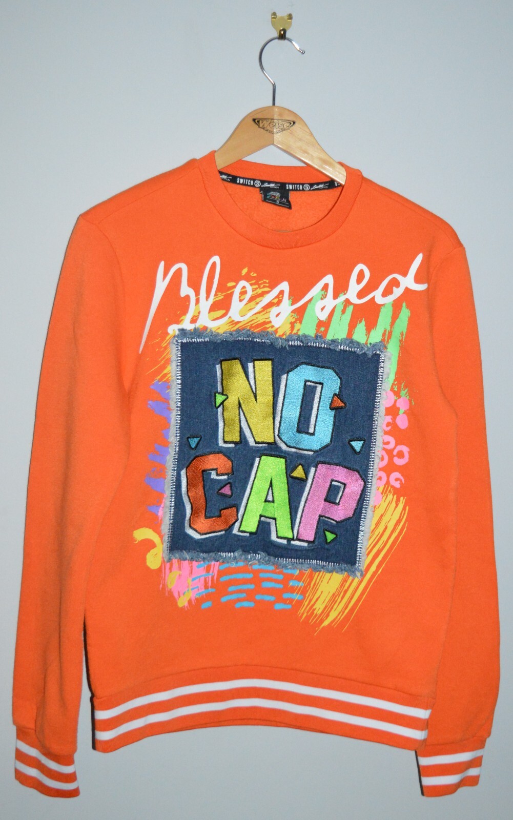 Switch Remarkable Standout Orange Pullover Sweate… - image 1