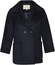 House Of Bruar Wool & Cashmere Coat, Dark Navy, Size 18 Brand New With Tags