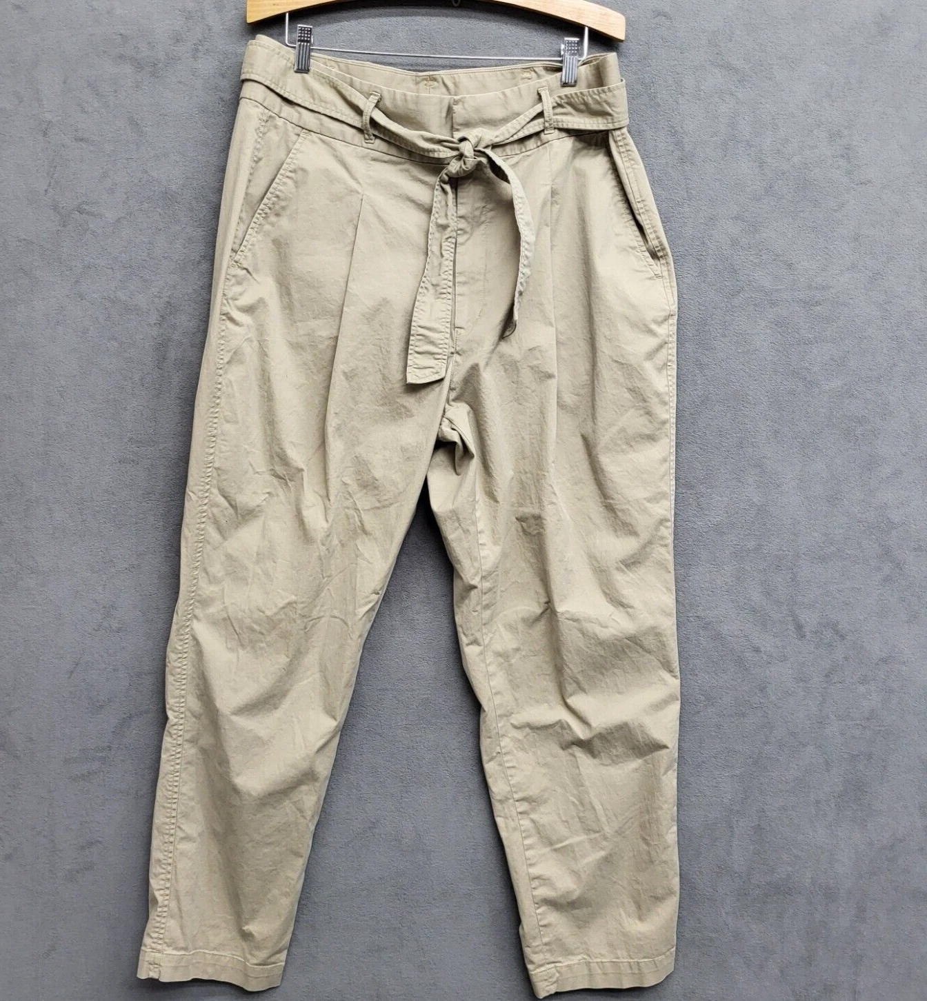 LRL Ralph Lauren femme marron Supreme Touch chino ceinture poches taille 16