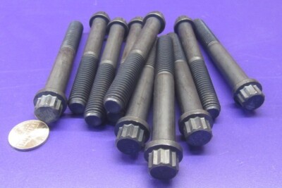 12 Point Flanged, Ferry Bolt, Steel, PT, 1/2''-13 x 4.0'' Length, 5 Pcs