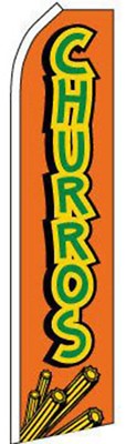Pack of 2 Churros Orange Swooper Super Feather Advertising Flag 100D